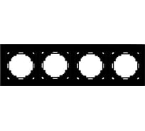 4-местная рамка Nilson THOR Metallic, черный глянец 27220094