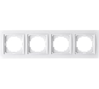 4-местная рамка Nilson THOR, белый 27110094