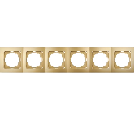 6-местная рамка Nilson TOURAN metallic, золото 24150096