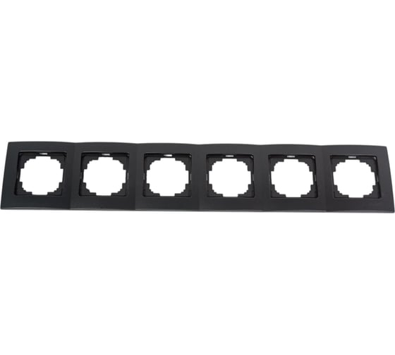 6-местная рамка Nilson TOURAN metallic, матовый черный 24380096 1
