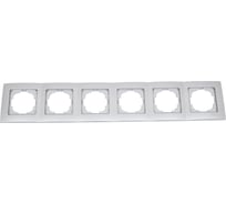 6-местная рамка Nilson TOURAN metallic, серебро 24130096