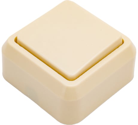 Одноклавишный выключатель ООО Ливны-Электро открытой установки А1-003 УХЛ 4 слоновая кость ВОП 13