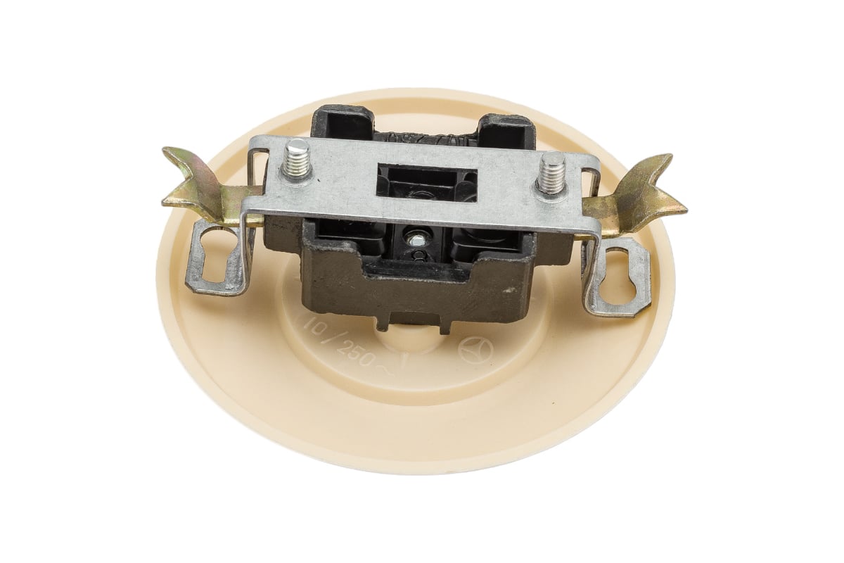 Розетка ООО Ливны-Электро РС 10-008 круглая, слоновая кость РС 1811 ...