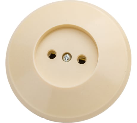 Розетка ООО Ливны-Электро РС 10-008 круглая, слоновая кость РС 1811