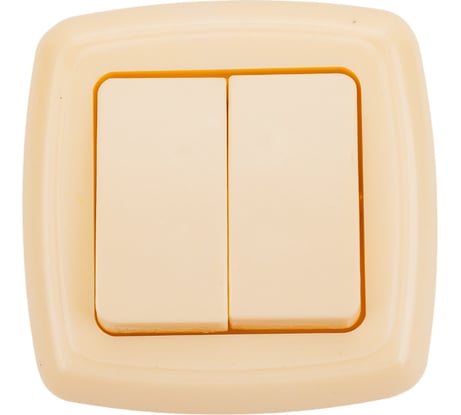 Двухклавишный выключатель ООО Ливны-Электро скрытой установки С2-006 УХЛ 4 слоновая кость ВСП 17