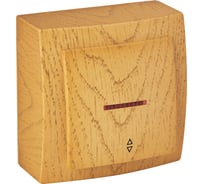 1-клавишный проходной выключатель Nilson ОУ c подсветкой, Themis, дуб 26251008