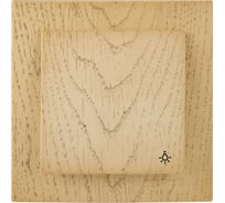1-клавишный выключатель Nilson СУ Кнопка, TOURAN WOOD, клен 24281005