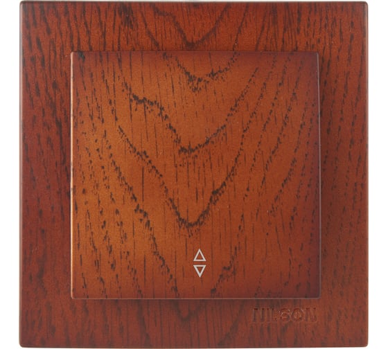 1-клавишный проходной выключатель Nilson СУ, TOURAN WOOD, черешня 24261007