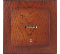 1-клавишный проходной выключатель Nilson СУ с подсветкой, TOURAN WOOD, черешня 24261008