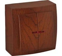 2-клавишный выключатель Nilson ОУ с подсветкой, Themis, черешня 26261004