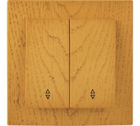 2-клавишный выключатель Nilson СУ проходной, TOURAN WOOD, дуб 24251009