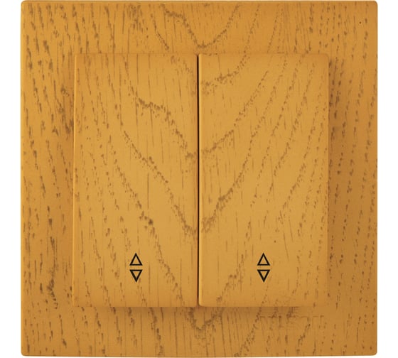 2-клавишный выключатель Nilson СУ проходной, TOURAN WOOD, дуб 24251009 1