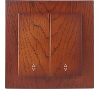 2-клавишный выключатель Nilson СУ проходной, TOURAN WOOD, черешня 24261009