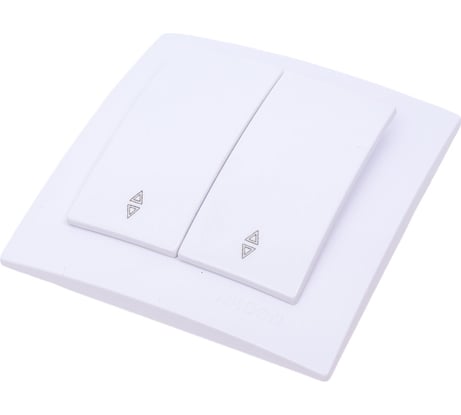 2-клавишный выключатель Nilson СУ проходной, TOURAN-ALEGRA-THOR, белый 24111009
