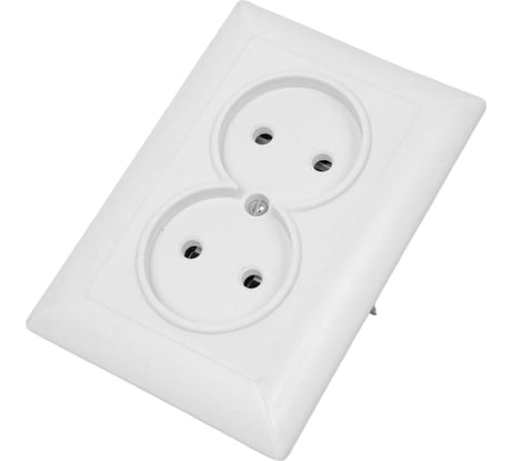 Розетка ООО Ливны-Электро РС 10-010 2-х местная,белая РС 1034