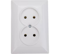 Розетка ООО Ливны-Электро РА 10-010 2-х местная, белая РСф 133