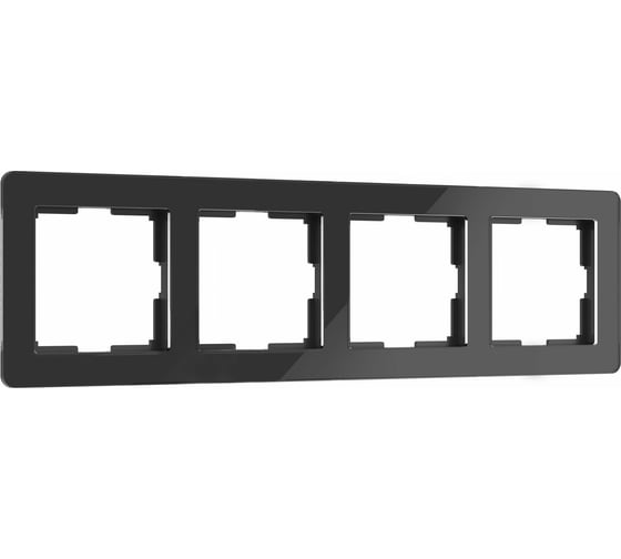 Рамка на 4 поста WERKEL Acrylic черный a062133 1