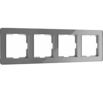 Рамка на 4 поста WERKEL Acrylic графит a062132