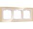 Рамка на 3 поста WERKEL Baguette айвори/латунь a060236 1