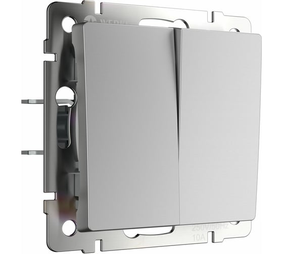 Перекрестный двухклавишный переключатель WERKEL серебро a058435 1