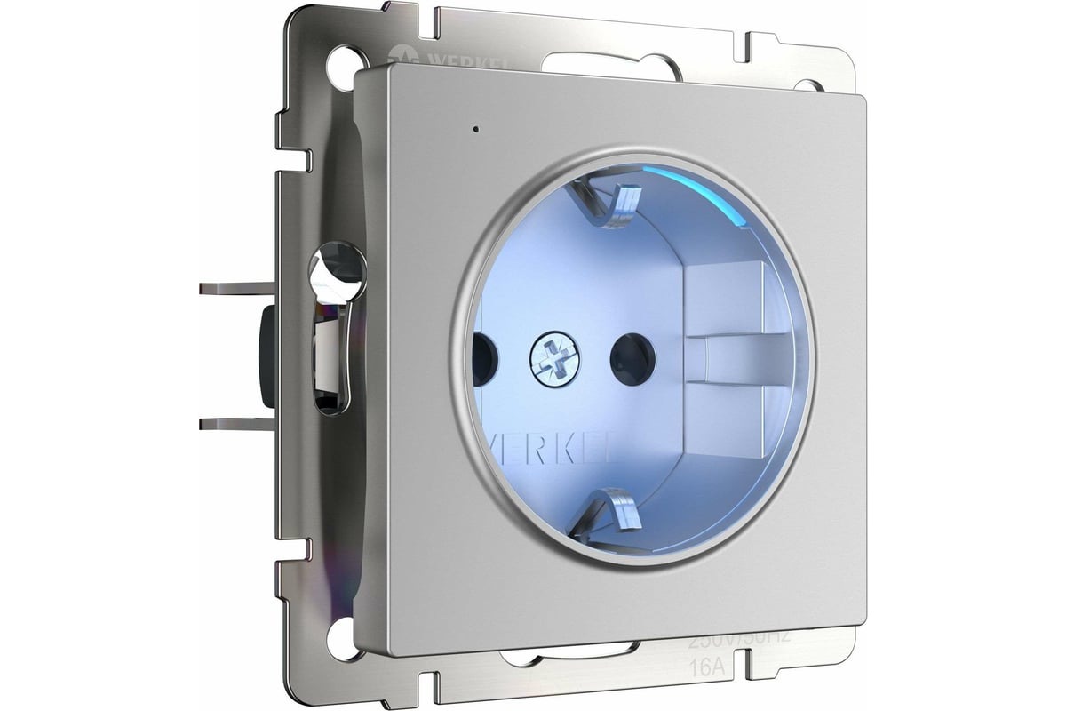 Розетка WERKEL с подсветкой серебряный a054521 - выгодная цена, отзывы ...