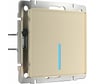 Сенсорный одноклавишный выключатель WERKEL с подсветкой 1000 Вт шампань a057682