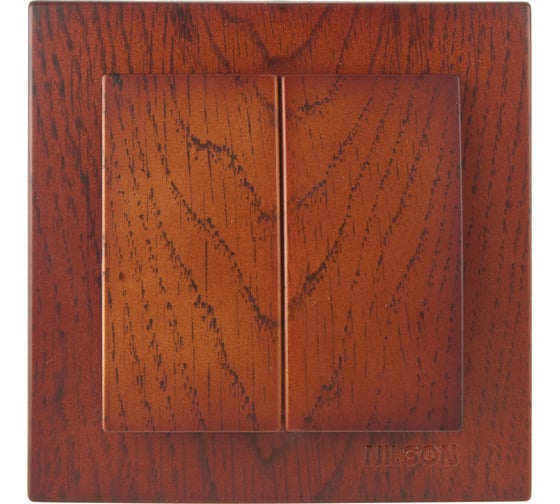 2-клавишный выключатель Nilson СУ, TOURAN WOOD, черешня 24261003 1