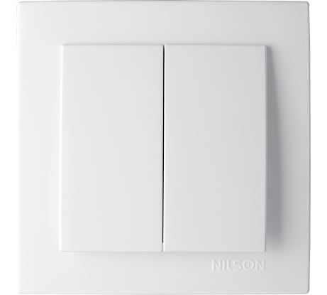 2-клавишный выключатель Nilson СУ, TOURAN-ALEGRA-THOR, белый 24111003