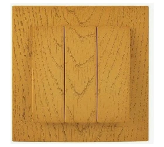 3-клавишный выключатель Nilson СУ, TOURAN WOOD, дуб 24251066