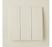 3-клавишный выключатель Nilson СУ, TOURAN-ALEGRA-THOR, кремовый 24121066