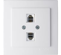 2-местная телефонная розетка Nilson СУ, TOURAN-ALEGRA-THOR, белый 24111041