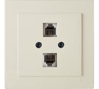 2-местная телефонная розетка Nilson СУ, TOURAN-ALEGRA-THOR, кремовый 24121041