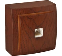 Телефонная розетка Nilson ОУ CAT3, Themis, Черешня 26261062