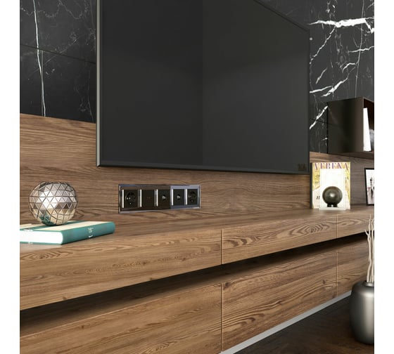 Рамка на 5 постов WERKEL Diamant черный a051443