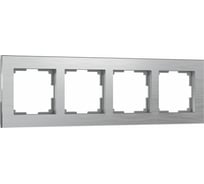 Рамка на 4 поста WERKEL алюминий a050953