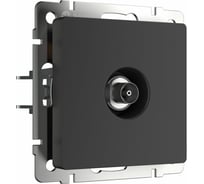 Проходная ТВ-розетка WERKEL черный матовый a033758