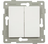 Проходной механизм выключателя (переключателя) GUSI Electric Ugra для двух цепей (2кл), скрытая установка, 10А, 250В. Цвет: белый С11В8-001