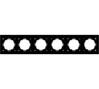 6-местная рамка Nilson TOURAN metallic, черный глянец 24220096