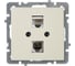 Механизм розетки Nilson компьютерная+телефонная СУ RJ 45 CAT5+RJ11, TOURAN-ALEGRA-THOR, кремовый 24120448 1