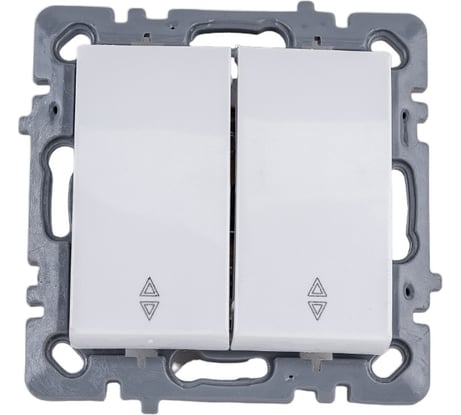 2-клавишный механизм выключателя Nilson СУ проходной, moda-advantage белый, 20112409