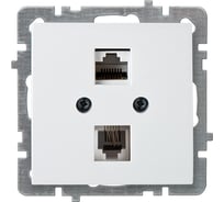 Механизм розетки Nilson компьютерная+телефонная СУ RJ 45CAT5+RJ11, TOURAN-ALEGRA-THOR, белый 24110448