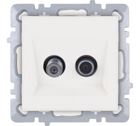 Механизм ТВ розетки Nilson концевая, спутниковая, СУ moda-advantage белый, 20112437