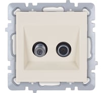 Механизм ТВ розетки Nilson концевая, спутниковая, СУ moda-advantage кремовый, 20122437