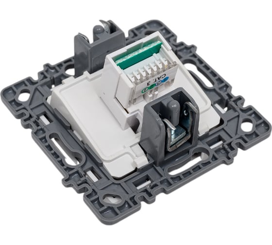 Механизм 1-местной телефонной розетки Nilson СУ RJ45 CAT3, moda-advantage белый, 20112462