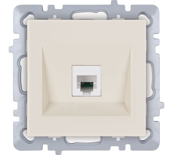 Механизм 1-местной телефонной розетки Nilson СУ RJ45 CAT3, moda-advantage кремовый, 20122462