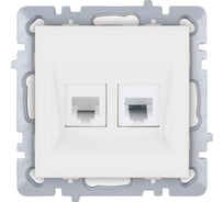 Механизм 2-местной телефонной розетки Nilson СУ moda-advantage белый, 20112441