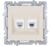 Механизм 2-местной телефонной розетки Nilson СУ moda-advantage кремовый, 20122441