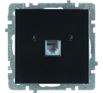 Механизм телефонной розетки Nilson СУ, TOURAN-ALEGRA-THOR, metallic, матовый черный 24380440