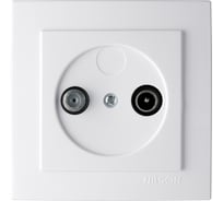 ТВ-розетка Nilson концевая спутниковая, СУ, TOURAN-ALEGRA-THOR, белый 24111037