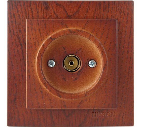 ТВ розетка Nilson проходная, СУ, TOURAN WOOD, черешня 24261028